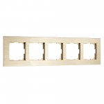 Рамка из металла на 5 постов AluMax шампань алюминий W0053511