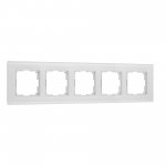 Рамка на 5 постов Senso (белый, стекло soft-touch) Werkel W0053101