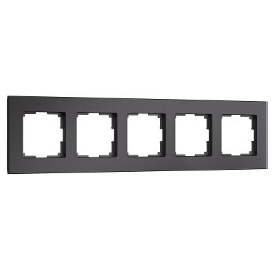 Рамка на 5 постов Senso (черный, стекло soft-touch) Werkel W0053108