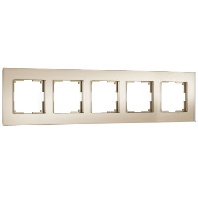 Рамка на 5 постов Senso (шампань, стекло soft-touch) Werkel W0053111