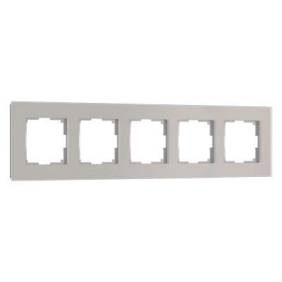 Рамка на 5 постов Senso (дымчатый, стекло soft-touch) Werkel W0053117