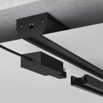 Basic System Алюминиевый профиль для монтажа в натяжной потолок однофазного шинопровода черный 2м 85234/00