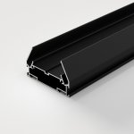 Basic System Алюминиевый профиль для монтажа в натяжной потолок однофазного шинопровода черный 2м 85234/00