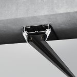 Basic System Алюминиевый профиль для монтажа в натяжной потолок однофазного шинопровода черный 2м 85234/00