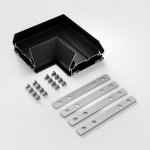 Basic System Коннектор угловой для монтажа в натяжной потолок однофазного шинопровода черный 85235/00