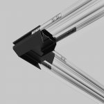 Basic System Коннектор угловой для монтажа в натяжной потолок однофазного шинопровода черный 85235/00