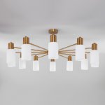 Умная потолочная люстра со стеклянными плафонами 70160/12 латунь