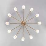 Умная потолочная люстра со стеклянными плафонами 70160/12 латунь