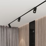 Basic System Comel Трековый поворотный светильник 18W 4200K черный однофазный 85211/01