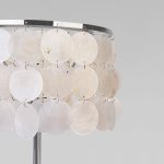 Настольный светильник с перламутром 208101 хром