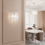 Настенный светодиодный светильник с хрусталем 109011 хром