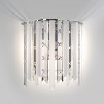 Настенный светодиодный светильник с хрусталем 109011 хром