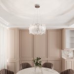 Умный подвесной светильник с хрусталем 101011/6 хром