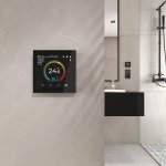 Умный сенсорный терморегулятор с LCD дисплеем (черный) Werkel W1851108