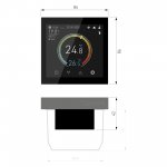 Умный сенсорный терморегулятор с LCD дисплеем (черный) Werkel W1851108