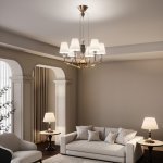 Умная люстра с декором из керамики 101012/6