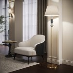 Торшер с декором из керамики 109012