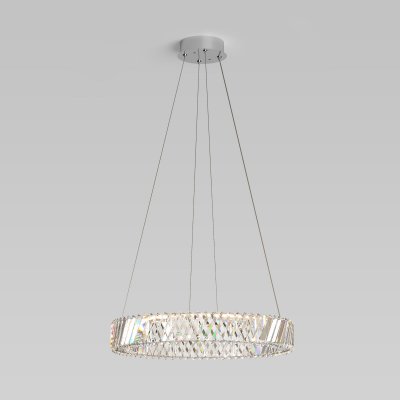 Подвесной светильник с хрусталем 101004 LED никель хрусталь Strotskis