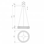 Подвесной светильник с хрусталем 101004 LED никель хрусталь Strotskis