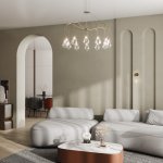 Умная подвесная люстра 201002/12 латунь