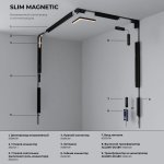 Slim Magnetic Трековый светильник 10W 4000K черный 85532/01
