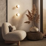 Настенный светильник из травертина 303051 травертин