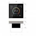 Умный сенсорный терморегулятор с LCD дисплеем (дымчатый) W1851104