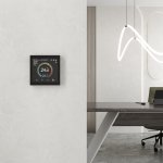 Умный сенсорный терморегулятор с LCD дисплеем (дымчатый) W1851104