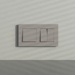 W0022917/ Рамка на 2 поста Slab (дымчатый софт) W0022917