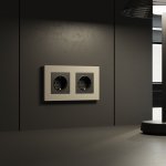 W0022917/ Рамка на 2 поста Slab (дымчатый софт) W0022917