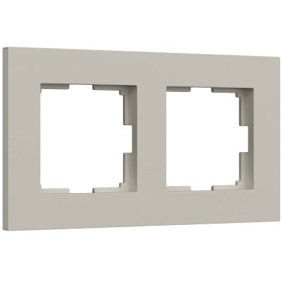 W0022917/ Рамка на 2 поста Slab (дымчатый софт) W0022917