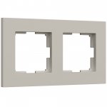 W0022917/ Рамка на 2 поста Slab (дымчатый софт) W0022917