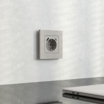 W0012917/ Рамка на 1 пост Slab (дымчатый софт) W0012917