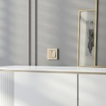 W0012911/ Рамка на 1 пост Slab (шампань софт) W0012911