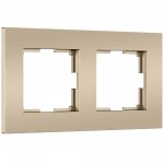 W0022911/ Рамка на 2 поста Slab (шампань софт) W0022911