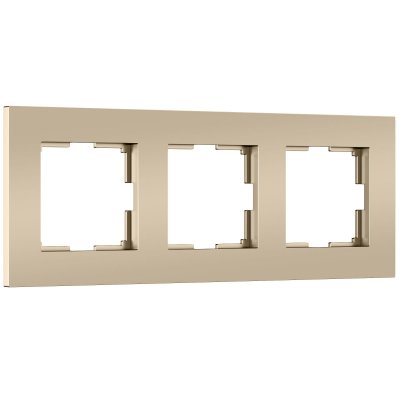 W0032911/ Рамка на 3 поста Slab (шампань софт) W0032911