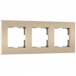 W0032911/ Рамка на 3 поста Slab (шампань софт) W0032911
