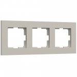 W0032917/ Рамка на 3 поста Slab (дымчатый софт) W0032917