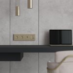 W0042911/ Рамка на 4 поста Slab (шампань софт) W0042911