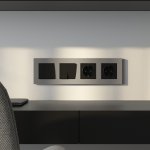 W0042917/ Рамка на 4 поста Slab (дымчатый софт) W0042917