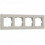 W0042917/ Рамка на 4 поста Slab (дымчатый софт) W0042917