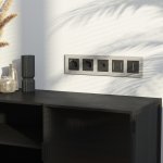 W0052917/ Рамка на 5 постов Slab (дымчатый софт) W0052917