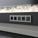 W0052917/ Рамка на 5 постов Slab (дымчатый софт) W0052917