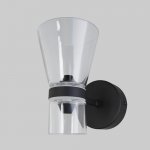 Настенный светильник со стеклянным плафоном 201053 LED черный