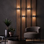 Настенный светильник со стеклянным плафоном 201053 LED черный