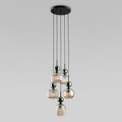 Подвесной светильник со стеклянными плафонами 11149 Sophia Green Cognac Подвесной светильник со стеклянными плафонами 11149 Sophia Green Cognac