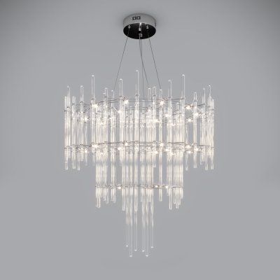 Подвесная светодиодная люстра с пультом управления и декором из акрила 91102 LED