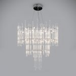 Подвесная светодиодная люстра с пультом управления и декором из акрила 91102 LED