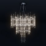 Подвесная светодиодная люстра с пультом управления и декором из акрила 91102 LED