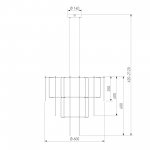 Подвесная светодиодная люстра с пультом управления и декором из акрила 91102 LED